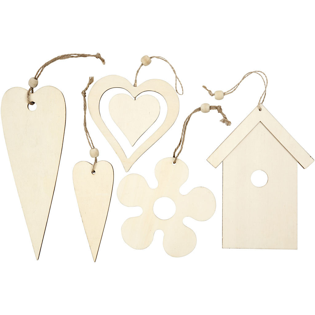 Ornement en bois, taille 6.5-21.5 cm, épaisseur 5 mm