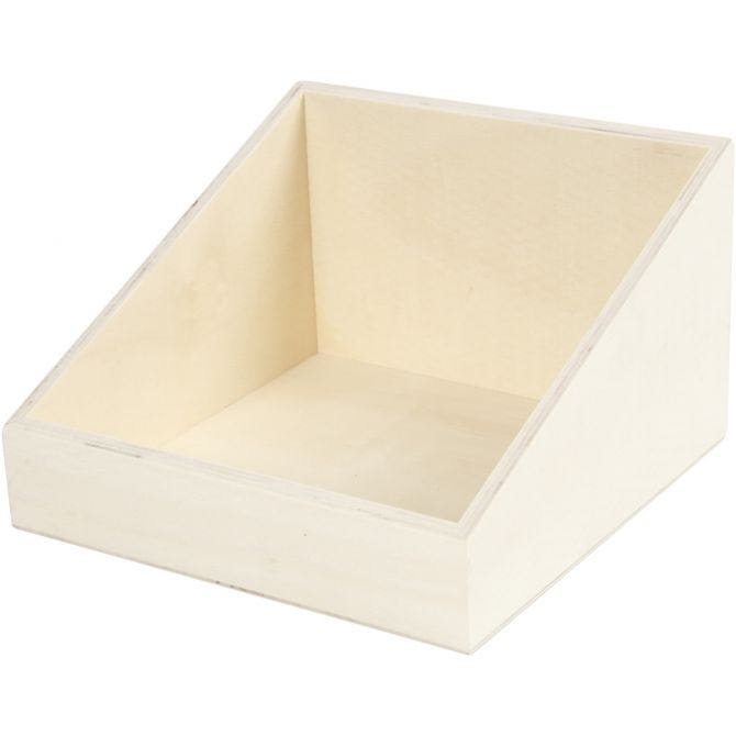 Display box Plywood, 195 mm Width, 120 / 40 mm High and 195 Depth