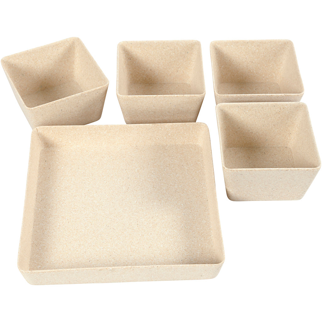 Pots de fleurs en fibre de Bambou, 195x195x80mm - 1 pc