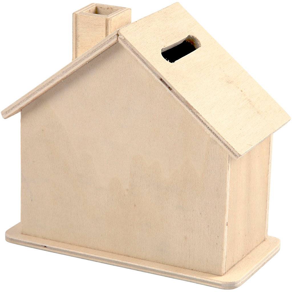 Money box made of plywood, 101x100x54mm