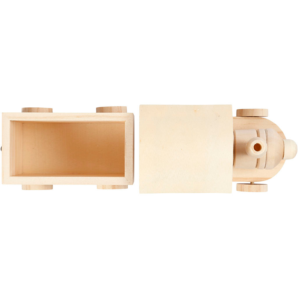 Train jouet avec wagon, H: 9,5 cm, L: 21,5 cm, L: 6,5 cm, 1 pièce