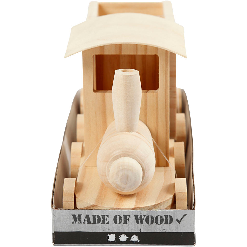 Train jouet avec wagon, H: 9,5 cm, L: 21,5 cm, L: 6,5 cm, 1 pièce