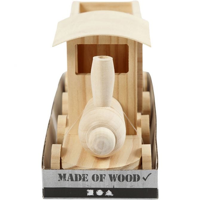 Train jouet avec wagon, H: 9,5 cm, L: 21,5 cm, L: 6,5 cm, 1 pièce