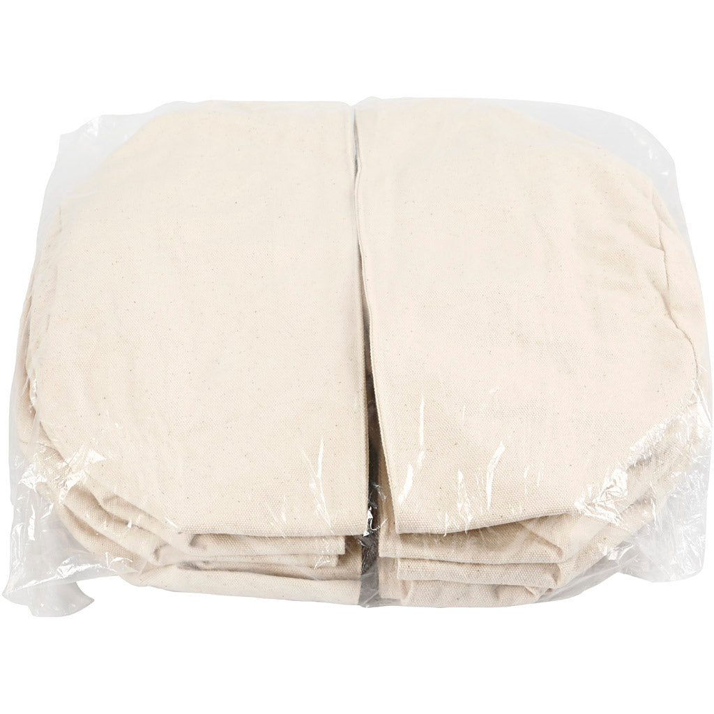 Paniers en tissu, naturel clair, H: 14,5 cm, d 20 cm, 385 gr, 10 pièce/ 1 Pq.