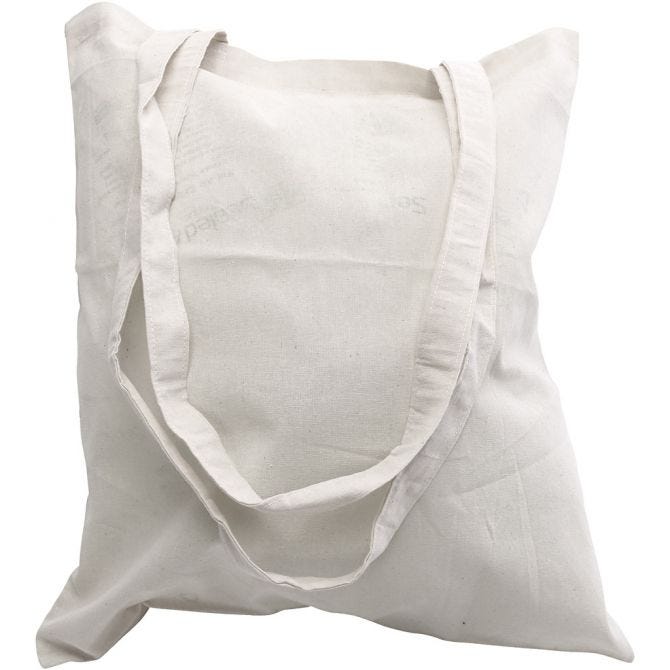 Sac à provisions, naturel, dim. 38x42 cm, 130 gr, 20 pièce/ 1 Pq.