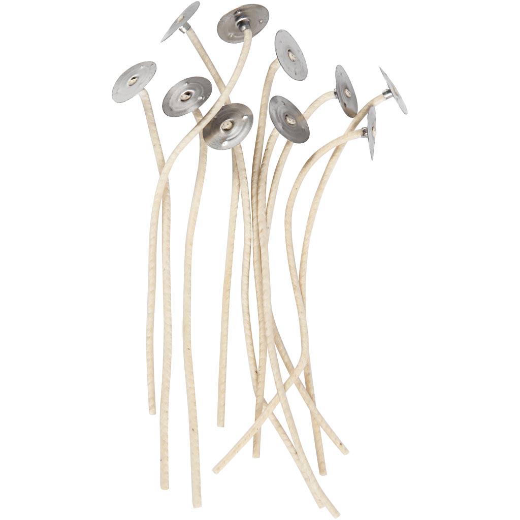 Mèche prè-cirées, L: 110 mm, épaisseur 2 mm, 10 pc