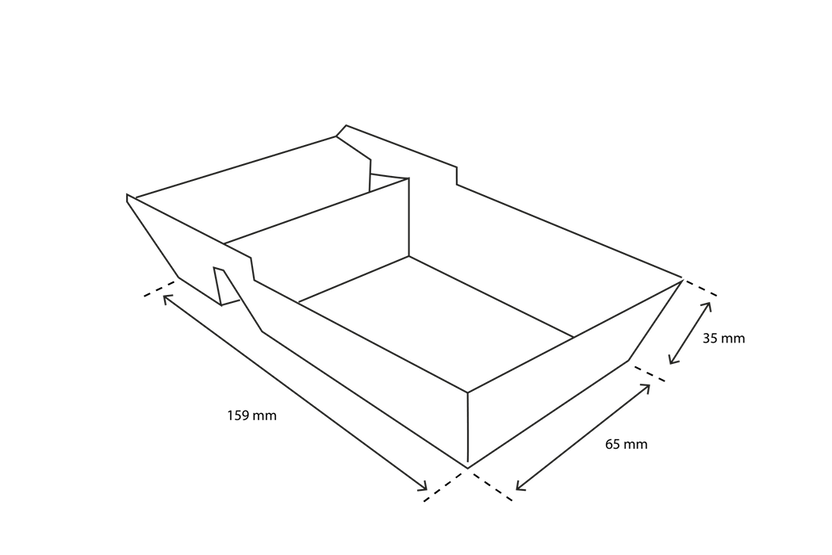 Barquette à frites A23 | A7+1kraft | 600 pcs