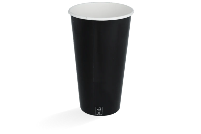 Gobelet à Milkshake Grand 560ml Ø9 cm 20oz Noir FSC®Mix | 500 pcs