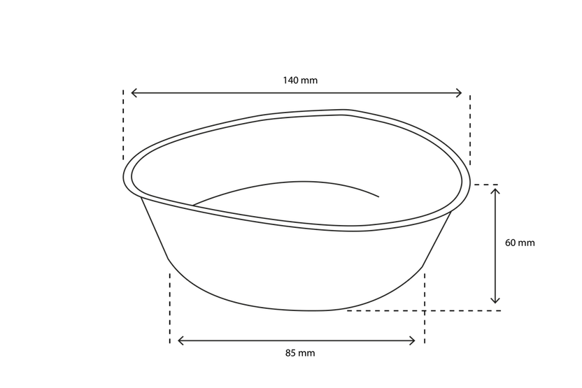 Bol Feuille de Palmier 500ml Ø14 cm | 100 pcs