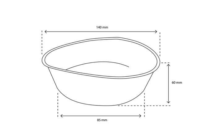 Bol Feuille de Palmier 500ml Ø14 cm | 100 pcs