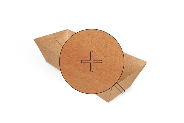 Barquette à croquettes A5 Kraft 3,9x3,5x11,4 cm FSC®Mix | 1.000 pcs