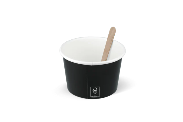 Gobelet à crème glacée Carton 240ml Ø9 cm 8oz FSC®Mix Noir | 1.000 pcs