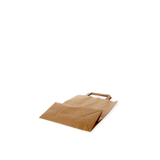 Paper carrier bags 22x10x28cm brown | 250 pcs