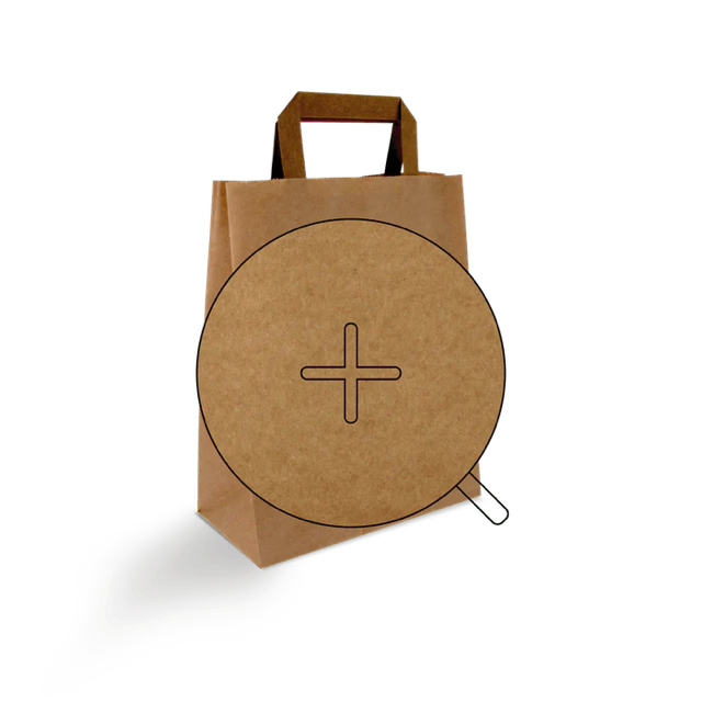 Paper carrier bags 22x10x28cm brown | 250 pcs