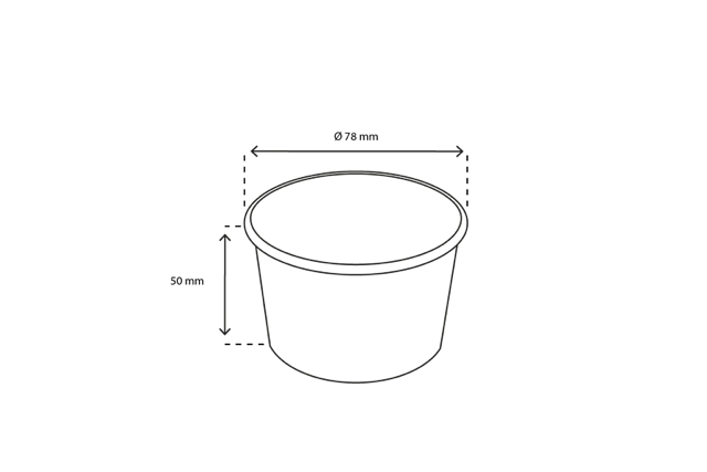 Gobelet à crème glacée Carton 120ml Ø7,8cm 4oz Blanc | 1.000 pcs