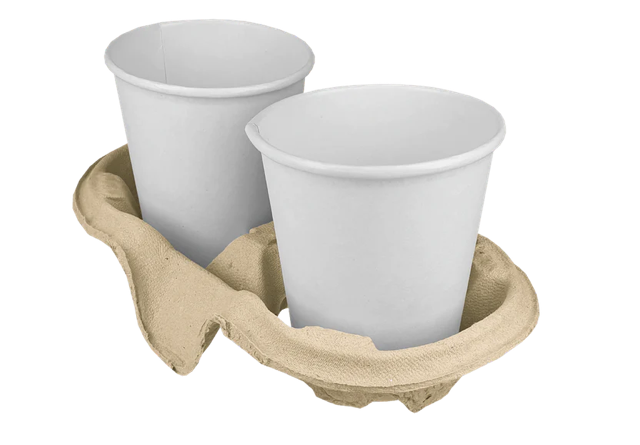 Carrier tray for 2 cups Recycled Carton