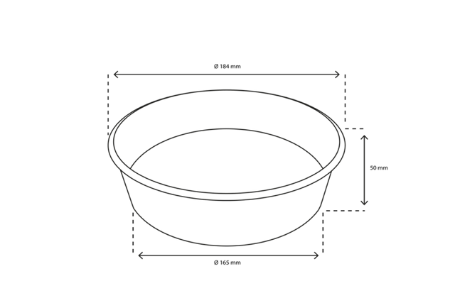 Salade Poke Bowl 900ml 30oz Ø18,4x5cm Blanc | 300 pcs