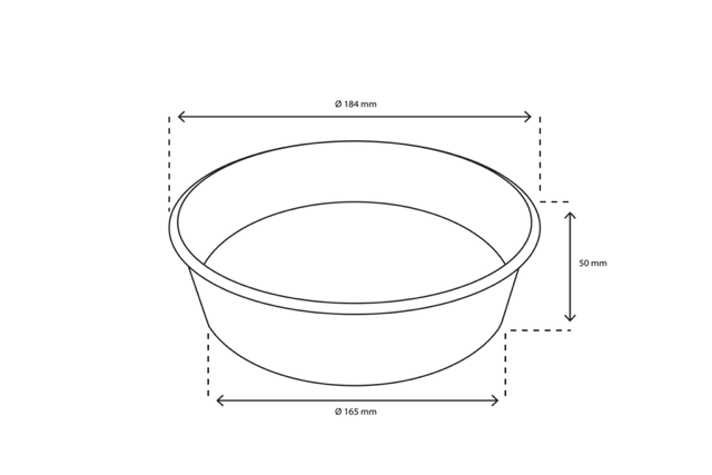 Salade Poke Bowl 900ml 30oz Ø18,4x5cm kraft | 300 pcs