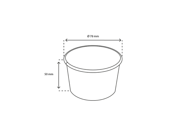 Gobelet à crème glacée Carton | 120ml Ø7,8cm | GELATO | 1.000 pcs