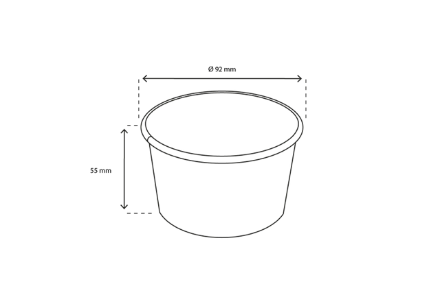 Gobelet à crème glacée Carton | 240ml Ø9,2 cm | GELATO | 1.000 pcs