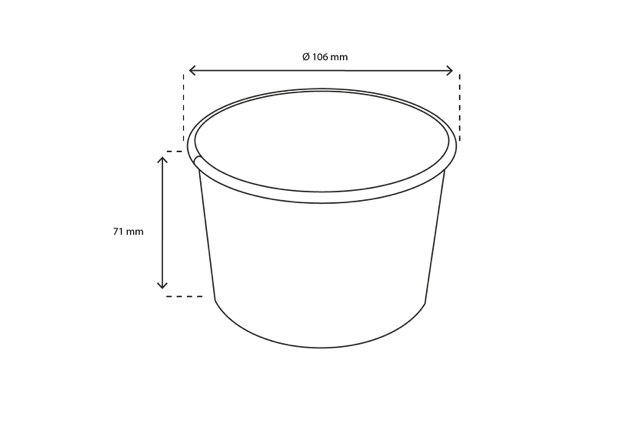 Gobelet à crème glacée Carton | 360ml Ø106mm | 12oz GELATO | 1.000 pcs