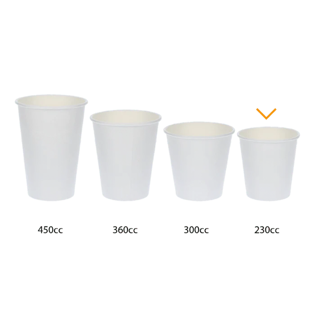 Tasse à Café Carton 230cc 8oz Ø8 cm rayé | 1.000 pcs