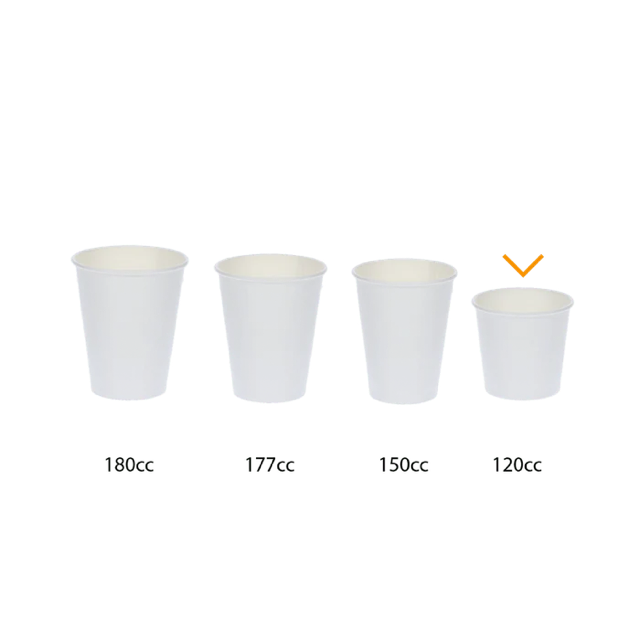 Tasse à Café Carton 120cc 4oz Ø6,3cm rayé | 1.000 pcs