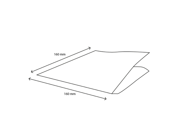 Sachet à hamburger 16x16cm kraft imperméable à la graisse paper | 2.000 pcs