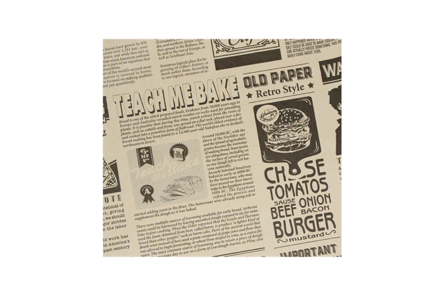 Emballage en papier sulfurisé pour hamburger 33x30cm FSC®Mix Journal Marron | 2.000 pcs