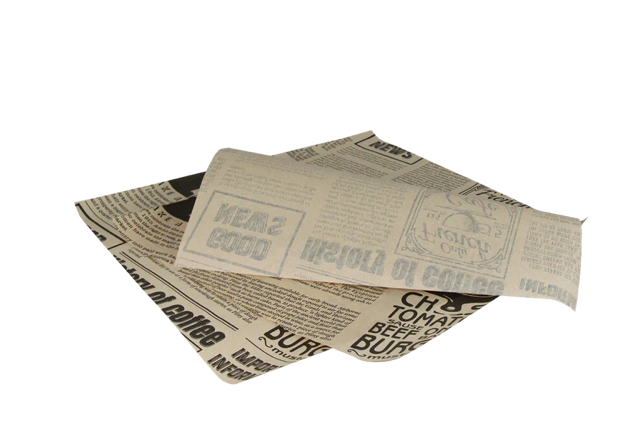 Emballage en papier sulfurisé pour hamburger 33x38cm FSC®Mix Journal Marron | 2.000 pcs
