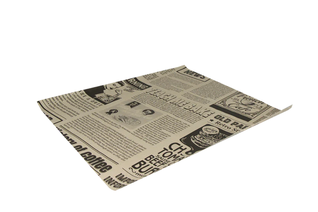 Hamburger Wrapping paper greaseproof 330x380 mm FSC®Mix newspaper Brown