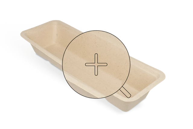 Barquette à saucisses A16 Canne à sucre | 500 pcs