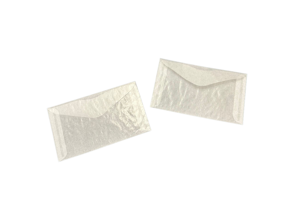 Enveloppe papier cristal 15x90mm - 100 pièces
