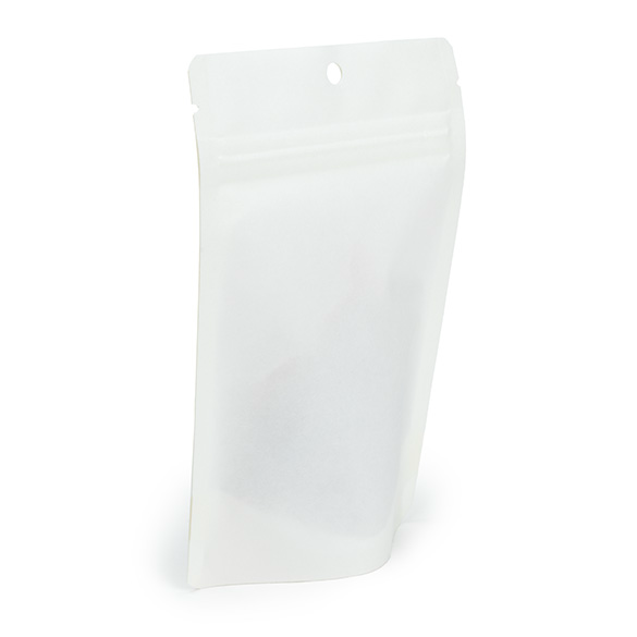 Doypack Blanc Compostable à Domicile 10x6x15cm - 100 pcs