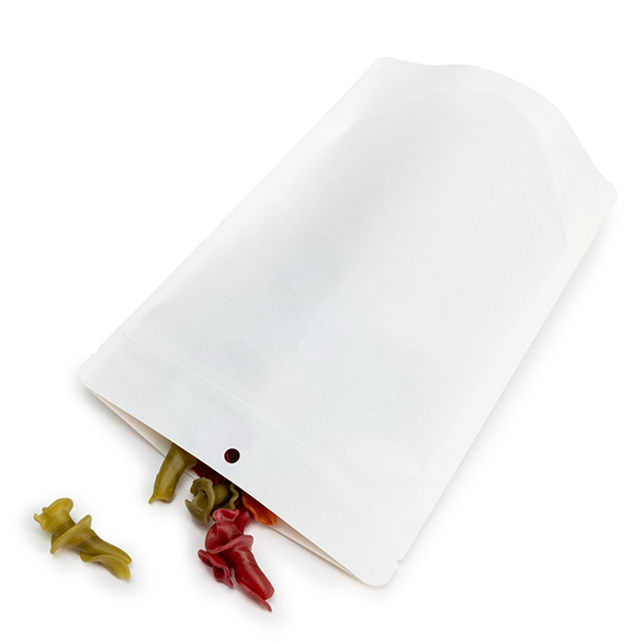 Doypack Blanc Compostable à Domicile 15x9x23cm - 100 pcs