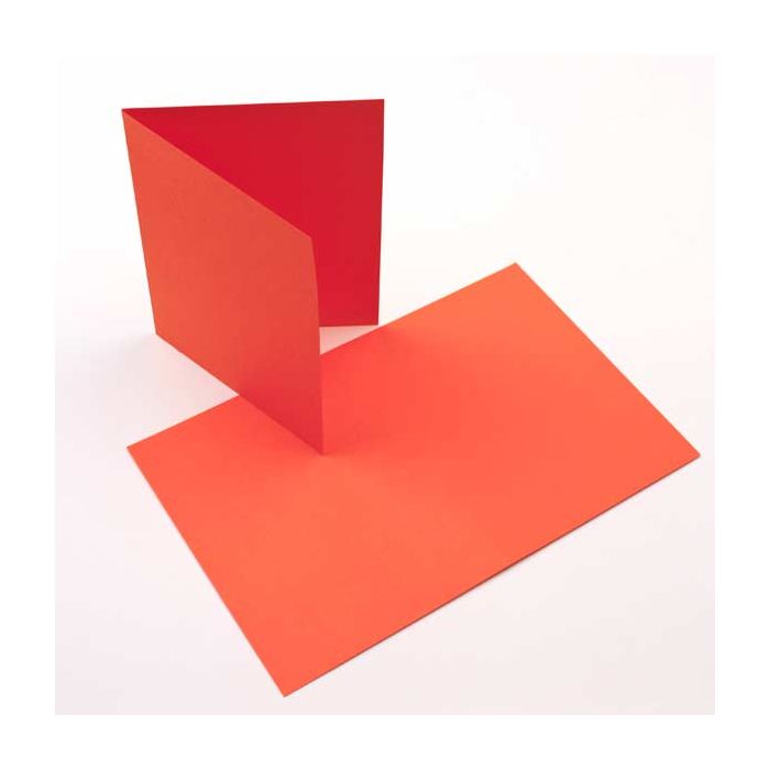 Folded Card Orange 124x178mm