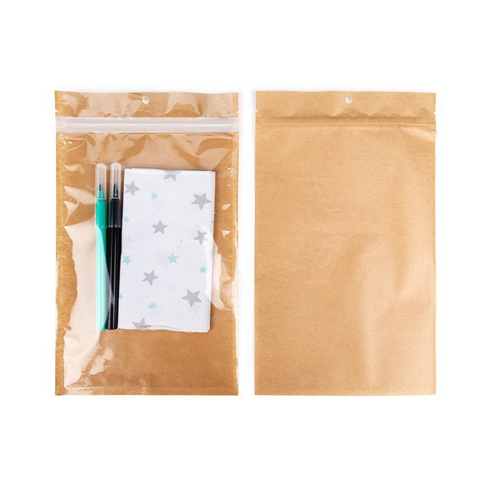 Eco-Friendly Grip Seal Bags Kraft 15.2x23.5 cm - 100 pieces