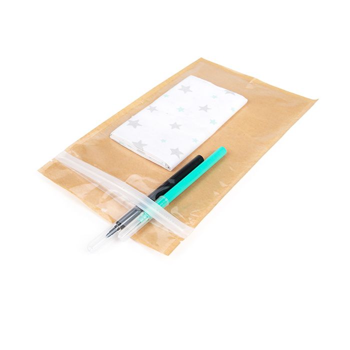 Eco-Friendly Grip Seal Bags Kraft 15.2x23.5 cm - 100 pieces