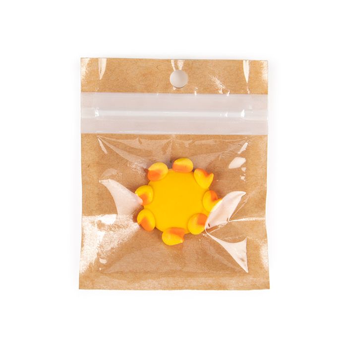 Sachet ZIP eco-friendly kraft/PLA 5.1x5.1 cm - 100 pièces