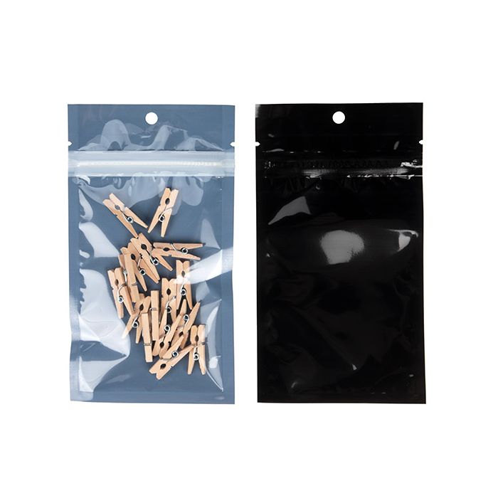 Eco-Friendly Grip Seal Bags Black 7.6x11.4 cm - 100 pieces