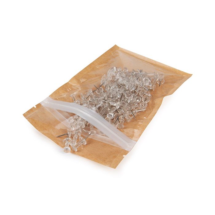 Eco-Friendly Grip Seal Bags Kraft 9.2x12.7 cm - 100 pieces