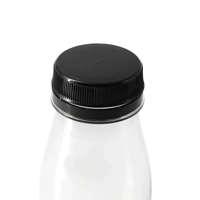 Bouteille PET recyclé 250 ml Couvercle Transparent/Noir - 285 pièces