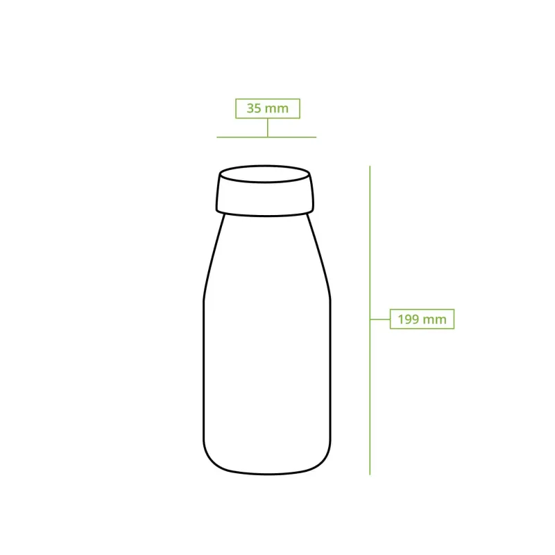 Bouteille PET recyclé 500 ml Couvercle Transparent/Blanc - 198 pièces