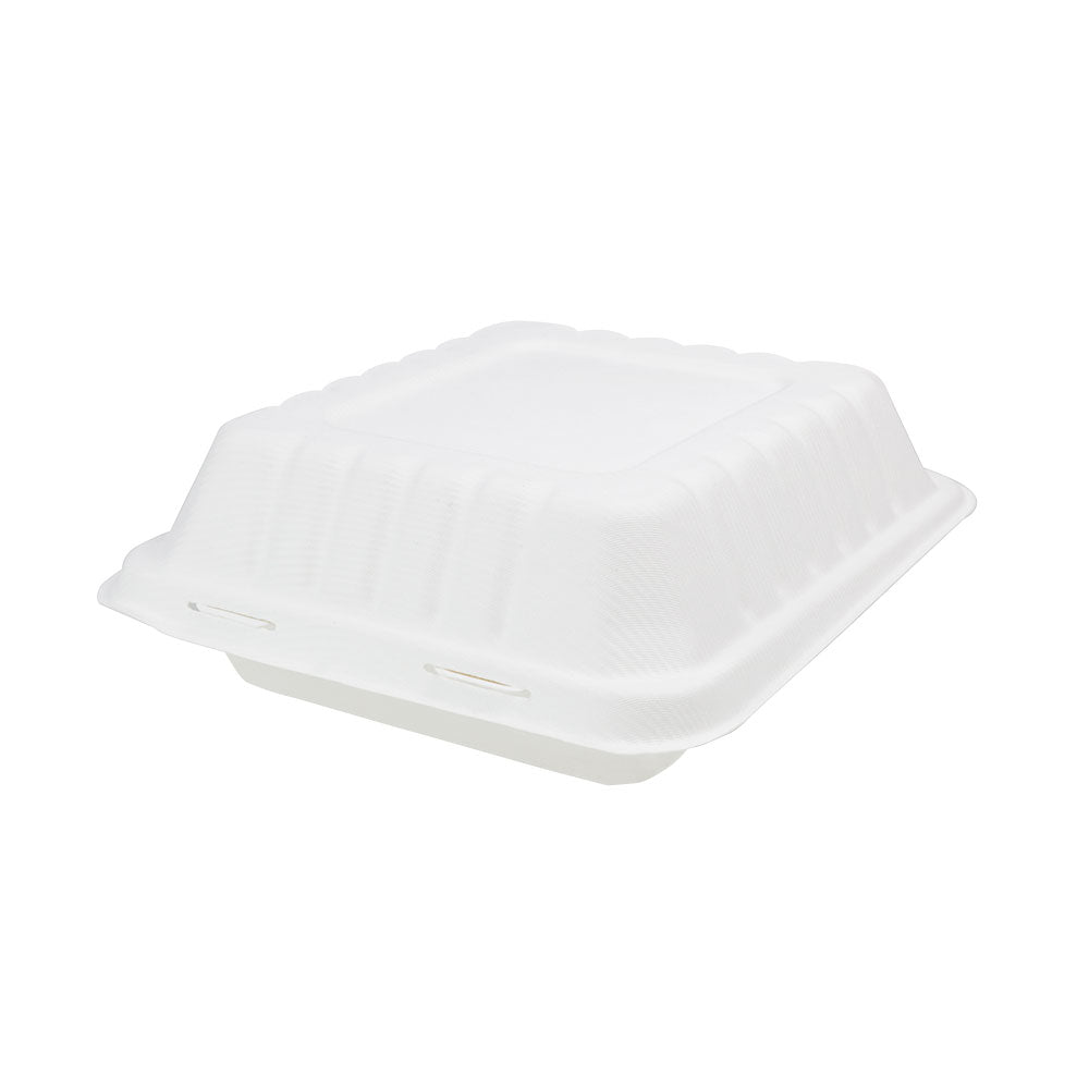 Contenant avec couvercle Canne à sucre 22x18,5x7 cm - 200 pièces