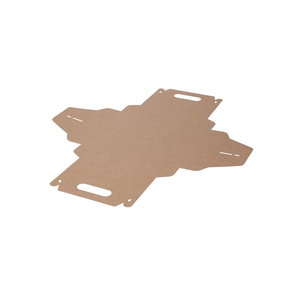 Cardboard handle box brown 21 x 17 x 9 cm - 100 pieces