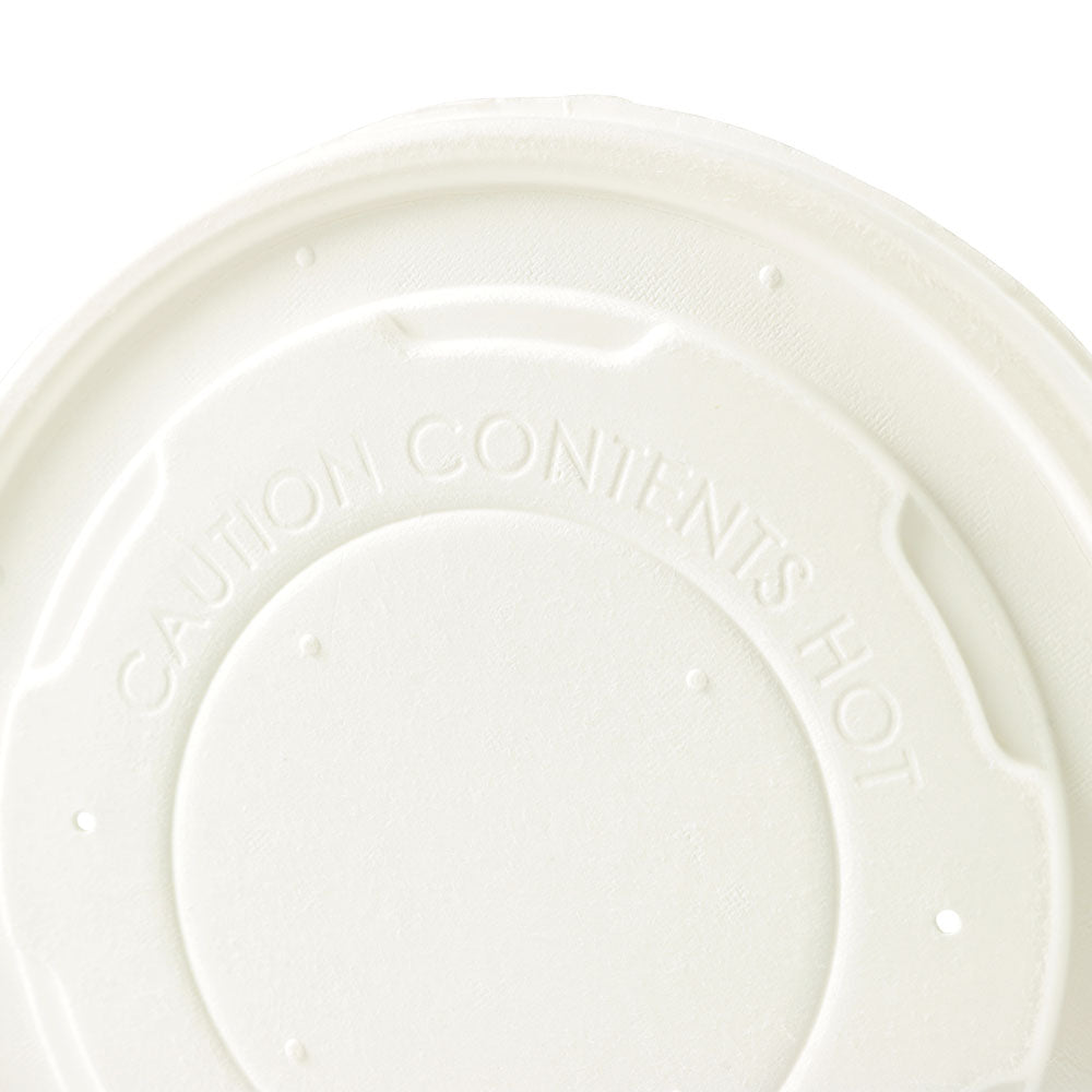 Couvercle plat en papier Ø 115 mm Blanc Fermé - 500 pièces