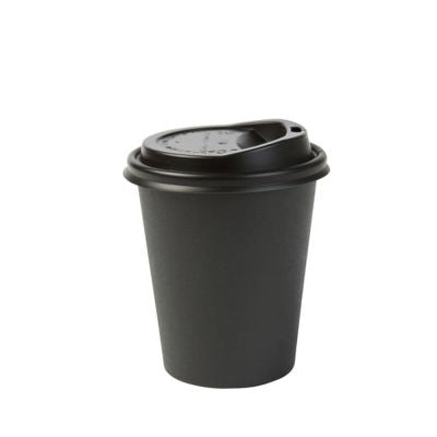 Tasse en carton 200 ml Ø 80 mm Noir - 1000 pièces
