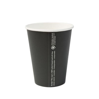 Tasse en carton 300 ml Ø 90 mm Noir - 1000 pièces