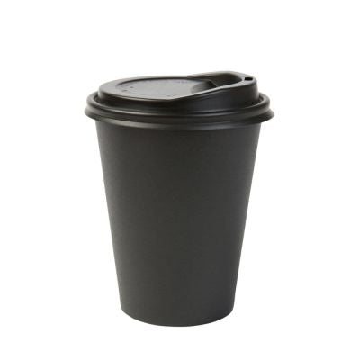 Tasse en carton 300 ml Ø 90 mm Noir - 1000 pièces