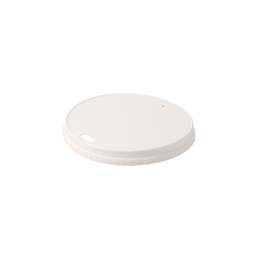 Lid Paper Ø 90 mm White Drinking hole